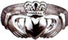 Sterling Silver Puffed Heart Ladies Claddagh Extra Heavy