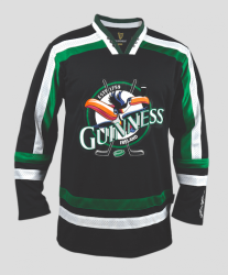 Guinness Toucan Hockey Jersey Black and Green 